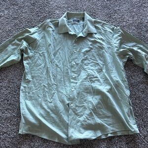 Van Heusen Light Sage Green Regular Fit Button-Up